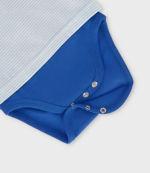 Body recién nacido con polera 0 meses / Celeste