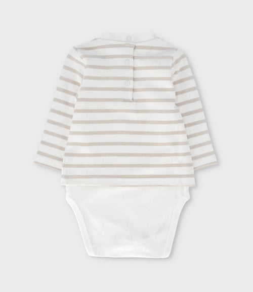 Body recién nacido con polera 0 meses / Blanco
