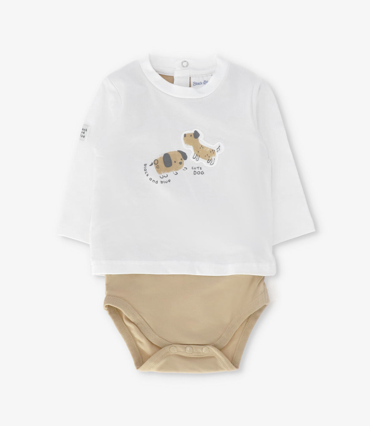 Body recién nacido con polera 0 meses / Crudo