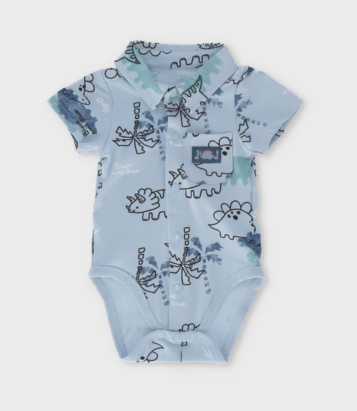 Body recién nacido  baby dino 0 meses / Celeste