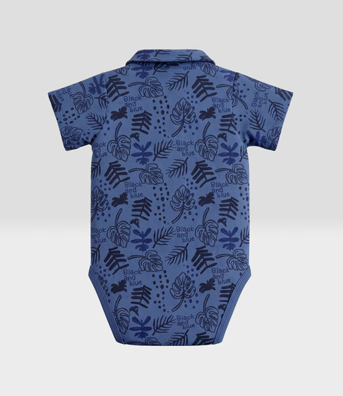 Body recién nacido con cuello 0 meses / Azul Marino