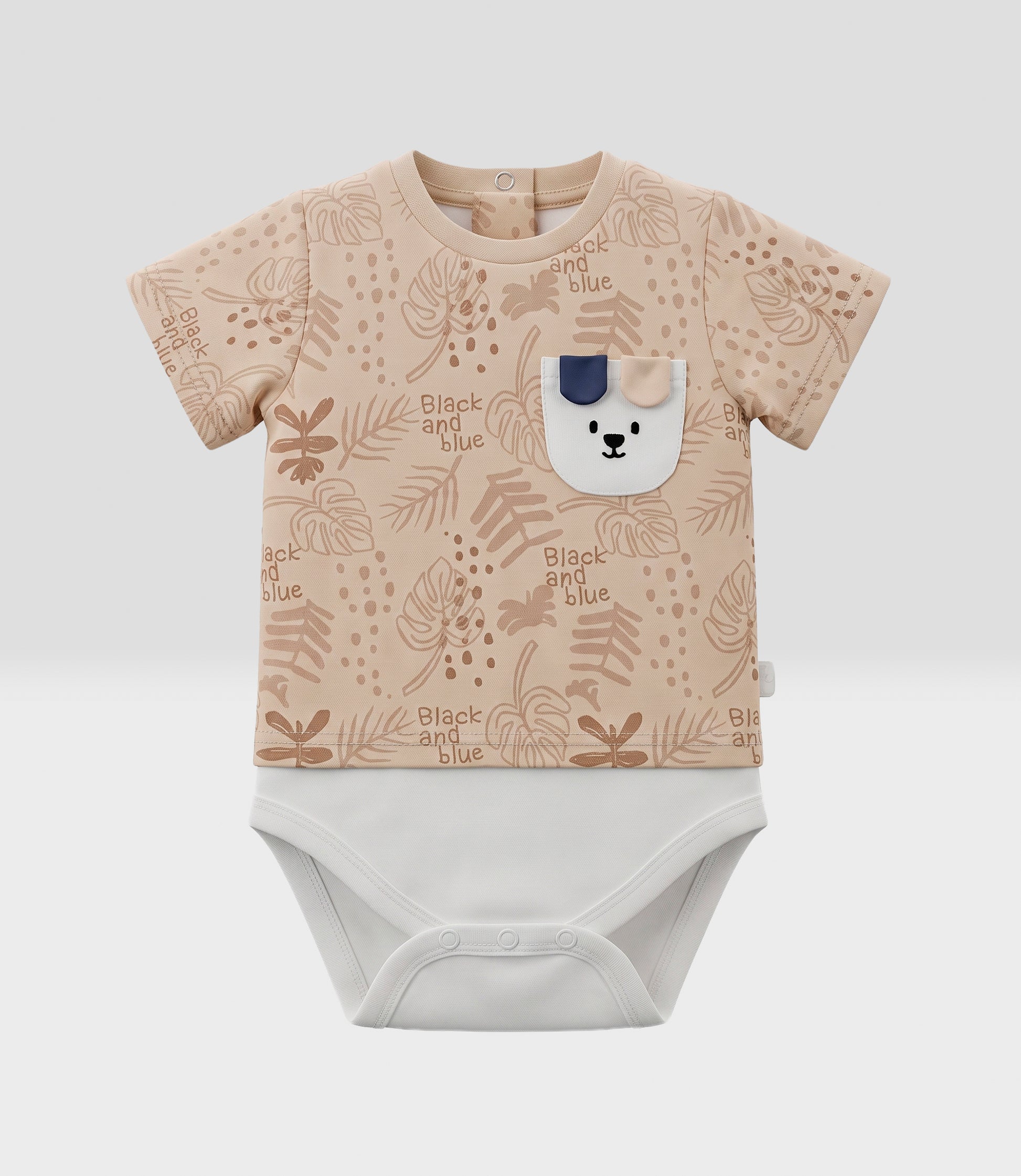 Body recién nacido con polera 0 meses / Beige
