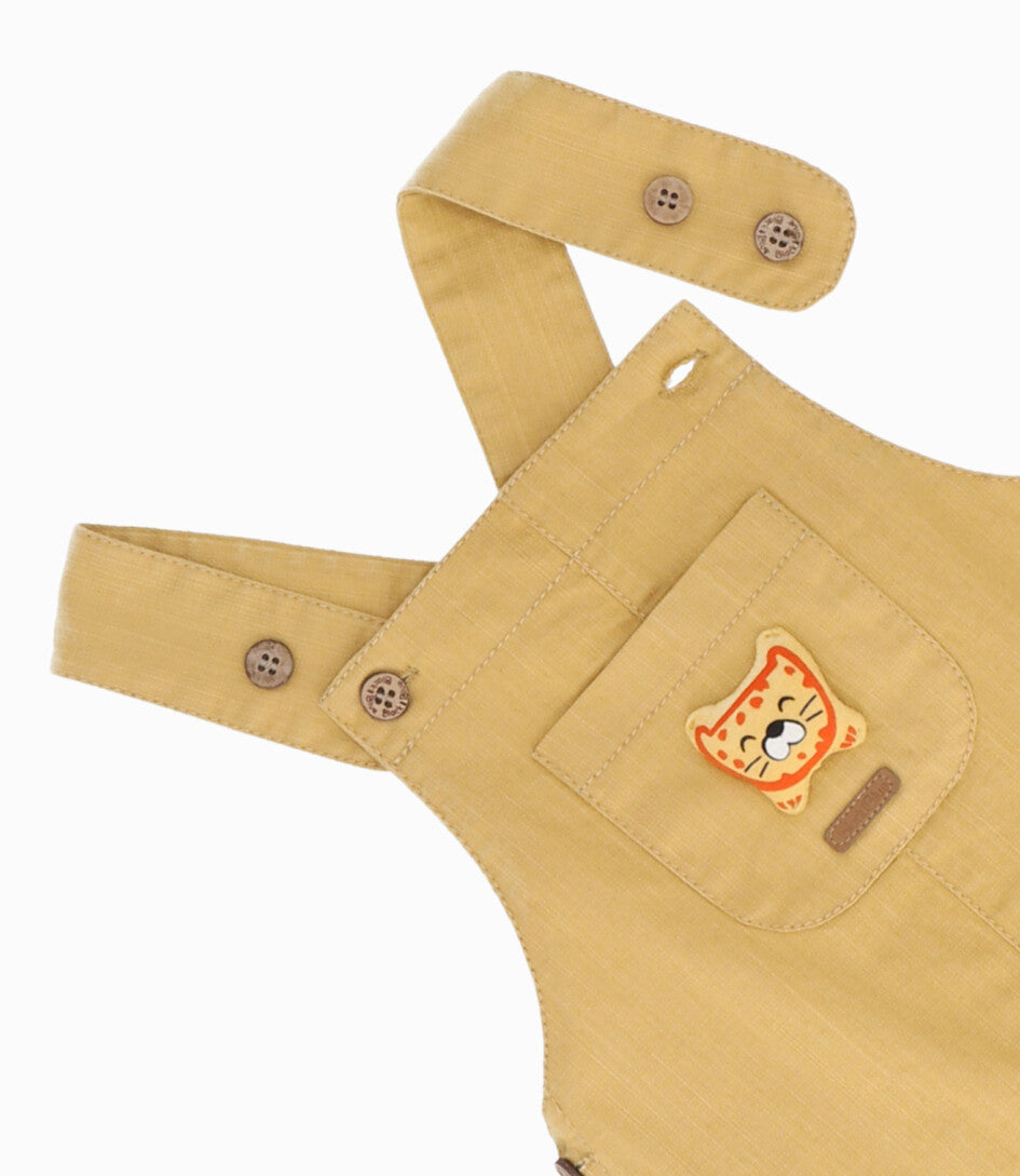 Jardinera recién nacido con bolsillo 0 meses / Mostaza