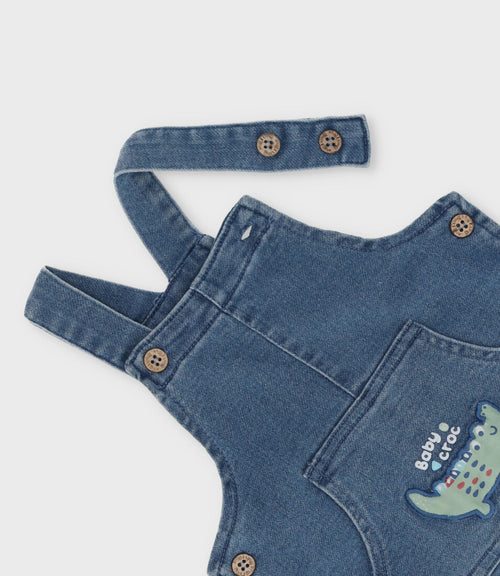 Jardinera recién nacido con body 0 meses / Celeste
