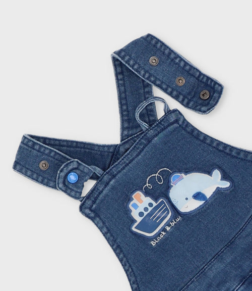 Jardinera recién nacido denim 0 meses / Azul Marino