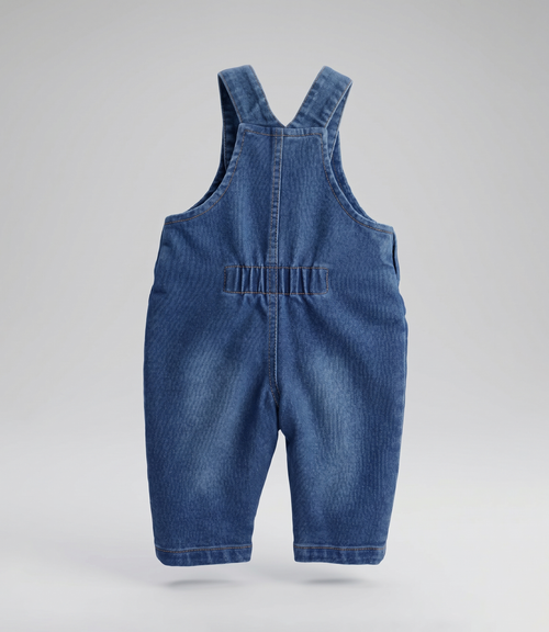 Jardinera recién nacido de denim con camaleón 0 meses / Azul Marino