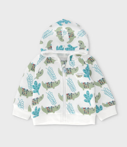 Buzo recién nacido con cocodrilos