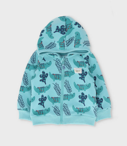 Buzo recién nacido con cocodrilos