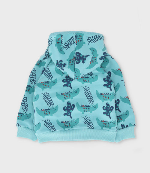 Buzo recién nacido con cocodrilos 0 meses / Menta