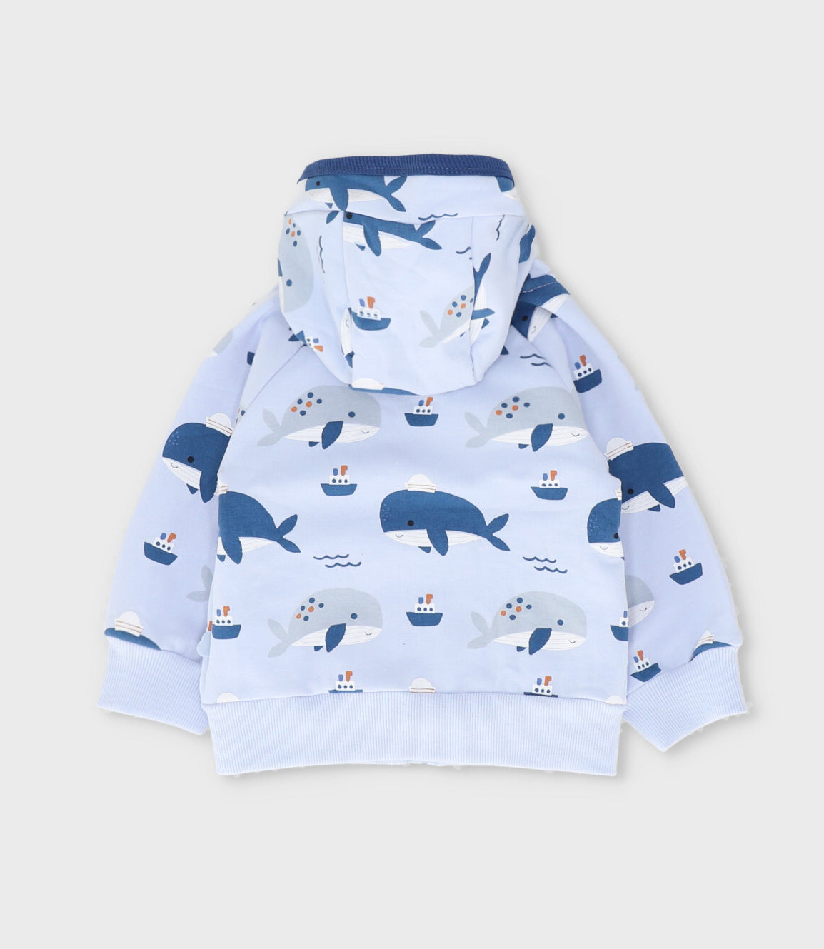 Buzo recién nacido con ballenas 0 meses / Blanco
