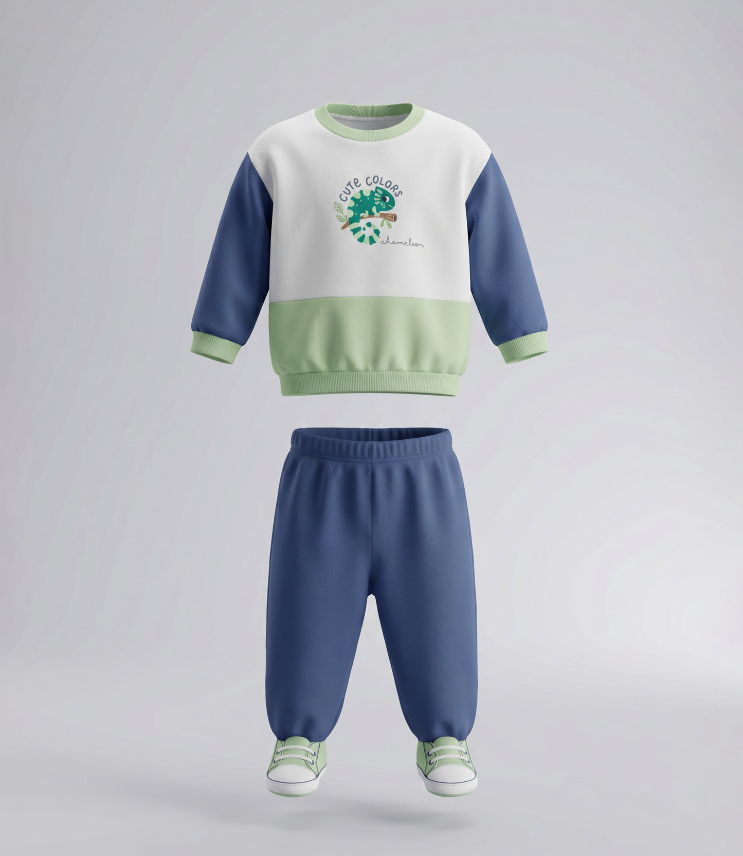 Buzo recién nacido con camaleón 0 meses / Verde