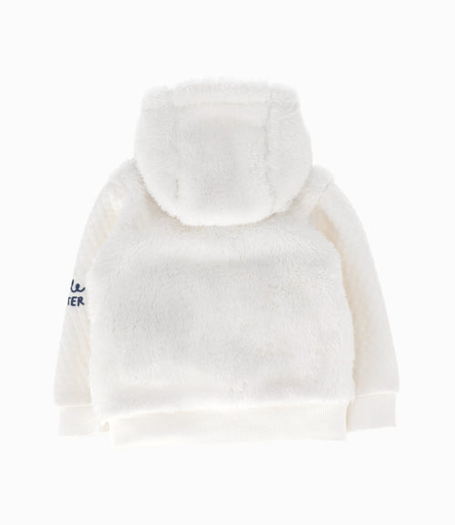 Conjunto Buzo Recién Nacido De Polerón Y Calzas 0 meses / Blanco