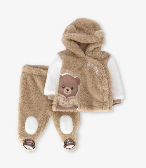 Buzo recién nacido de polar 0 meses / Beige