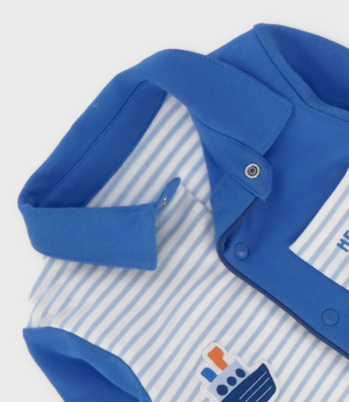 Enterito recién nacido con rayas 0 meses / Blanco