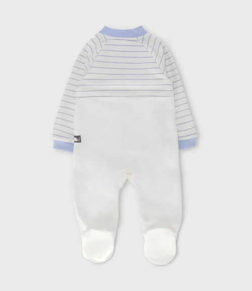 Enterito recién nacido con dinosaurio 0 meses / Blanco