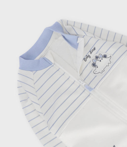 Enterito recién nacido con dinosaurio 0 meses / Blanco