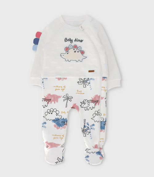 Enterito recién nacido baby dino 0 meses / Blanco