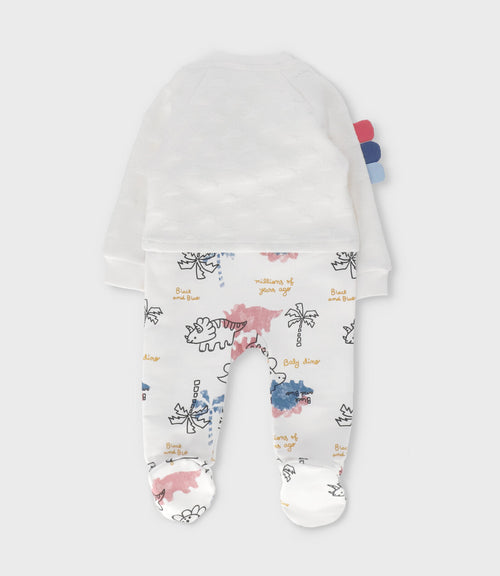 Enterito recién nacido baby dino 0 meses / Blanco