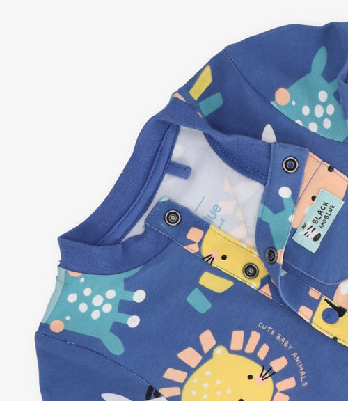 Enterito recién nacido con animales 0 meses / Azul