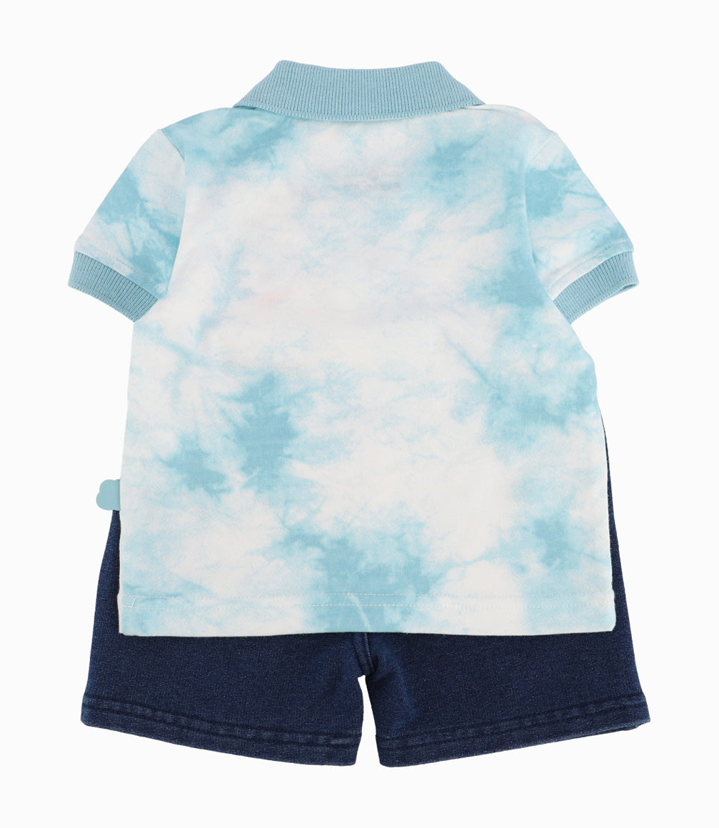 Conjunto Recién Nacido De Polera Y Bermudas 0 meses / Blanco