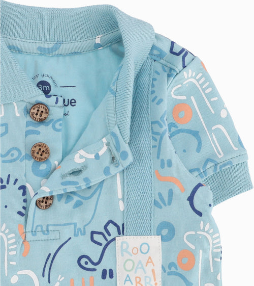 Conjunto Recién Nacido De Polera Y Bermudas 0 meses / Menta