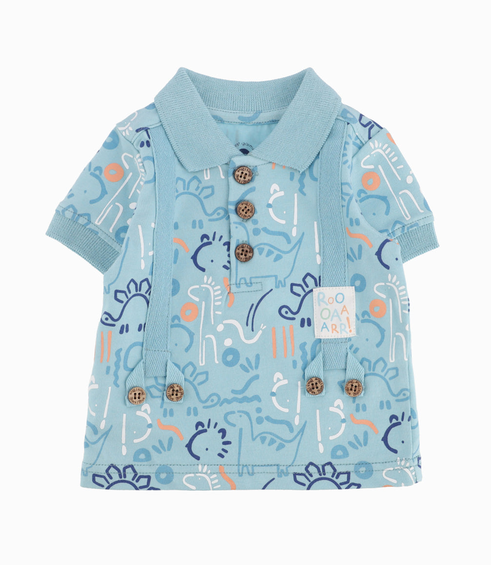 Conjunto Recién Nacido De Polera Y Bermudas 0 meses / Menta