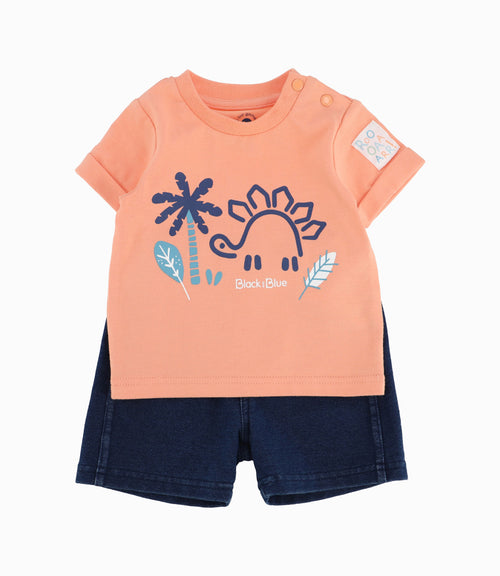 Conjunto Recién Nacido De Polera Y Bermudas 0 meses / Naranjo