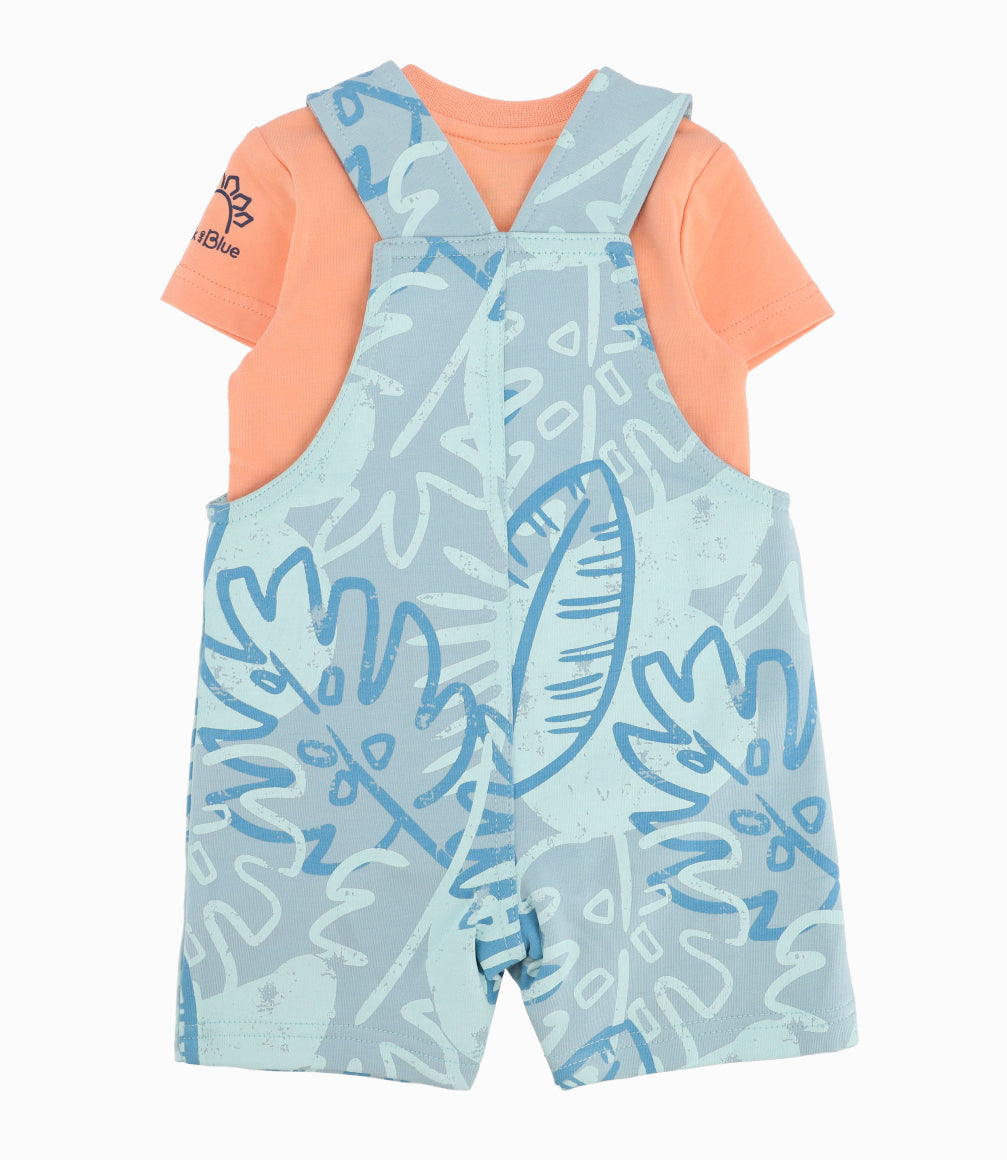Conjunto Recién Nacido De Body Y Jardinera 0 meses / Menta
