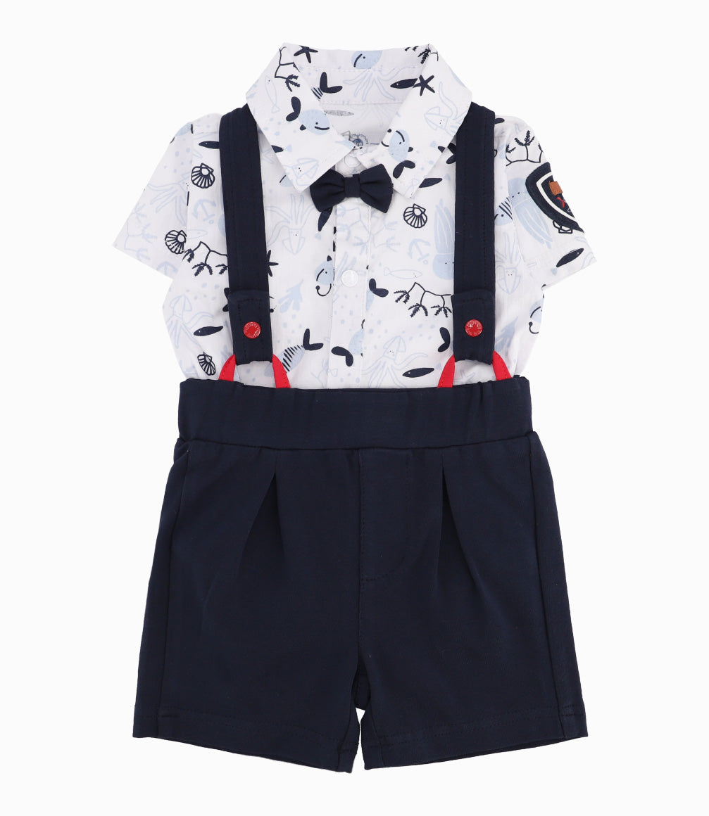 Conjunto Recién Nacido De Body Y Bermuda