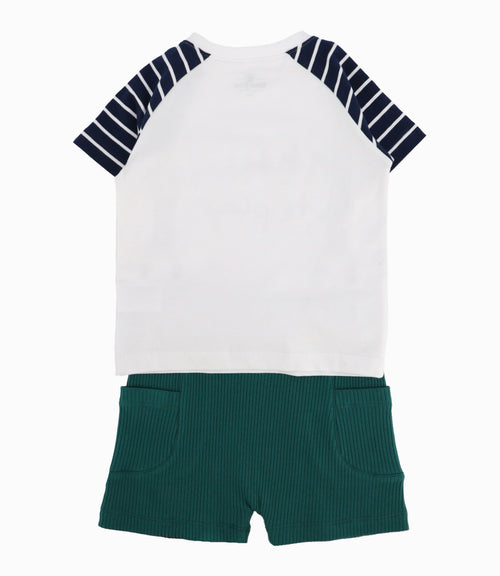Conjunto Recién Nacido De Polera Y Bermudas 0 meses / Verde