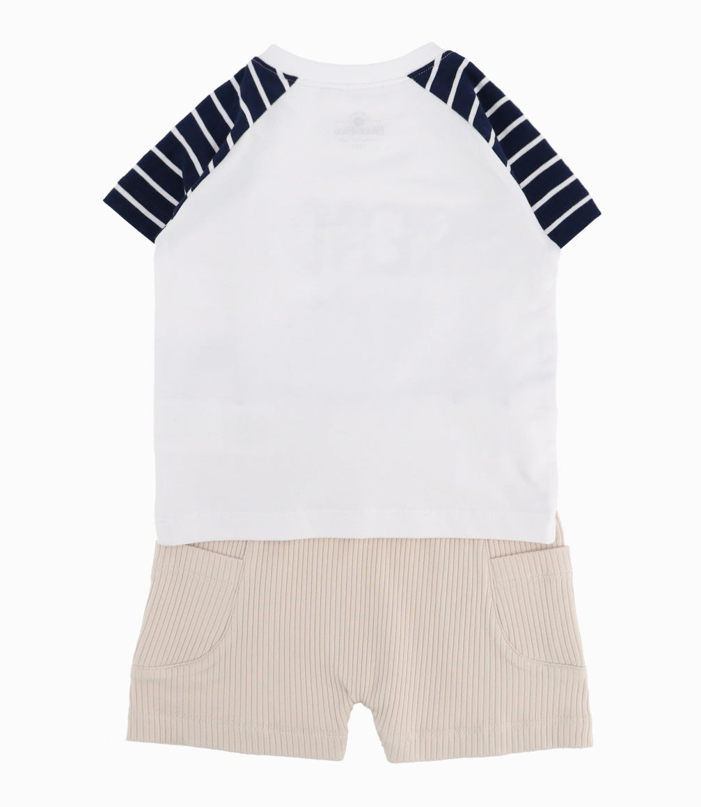 Conjunto Recién Nacido De Polera Y Bermudas 0 meses / Beige
