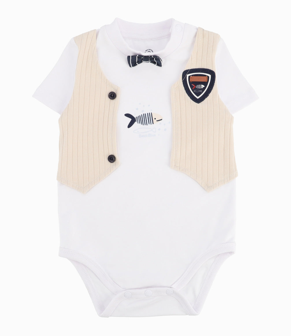 Conjunto Recién Nacido De Body Y Bermuda