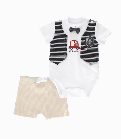 Conjunto recién nacido de ocasión 0 meses / Beige