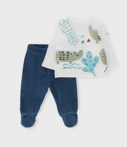 Conjunto recién nacido con cocodirlo