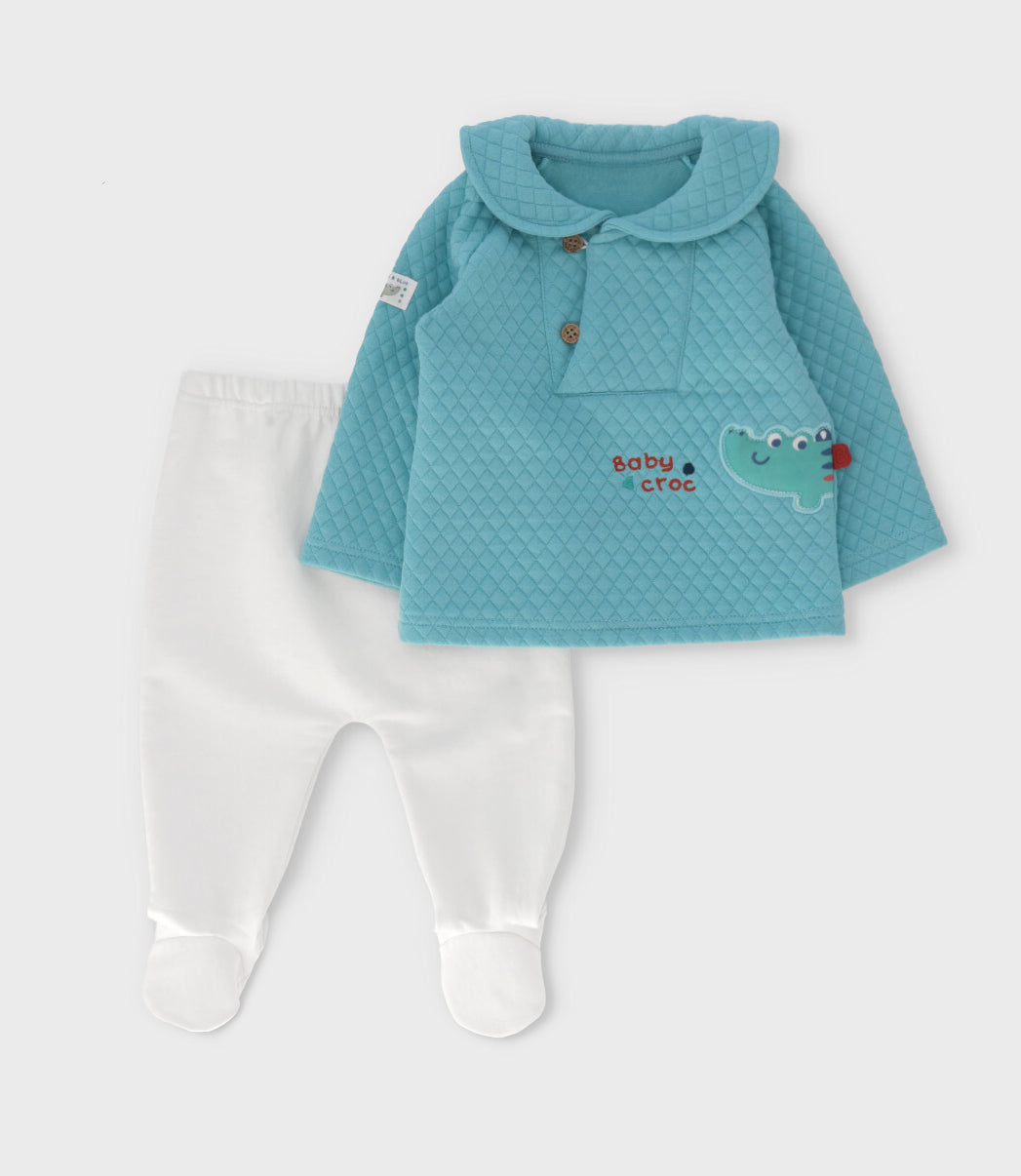 Conjunto recién nacido baby croc 0 meses / Menta