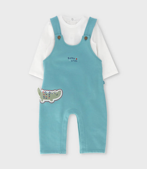 Conjunto recién nacido con jardinera 0 meses / Menta