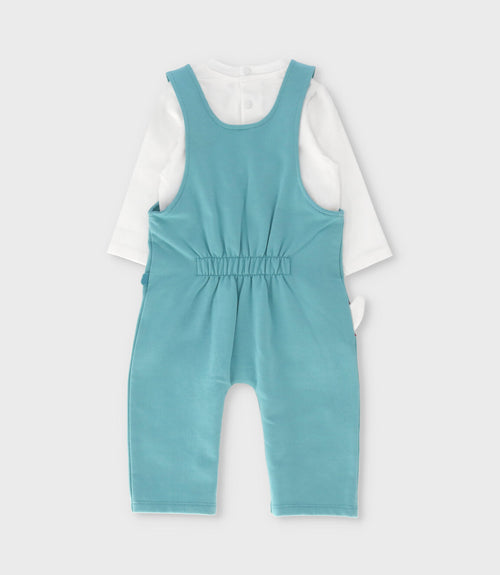 Conjunto recién nacido con jardinera 0 meses / Menta