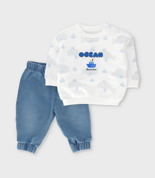 Conjunto recién nacido ocean 0 meses / Azul