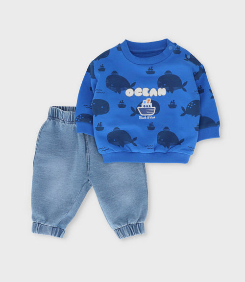 Conjunto recién nacido ocean 0 meses / Azul