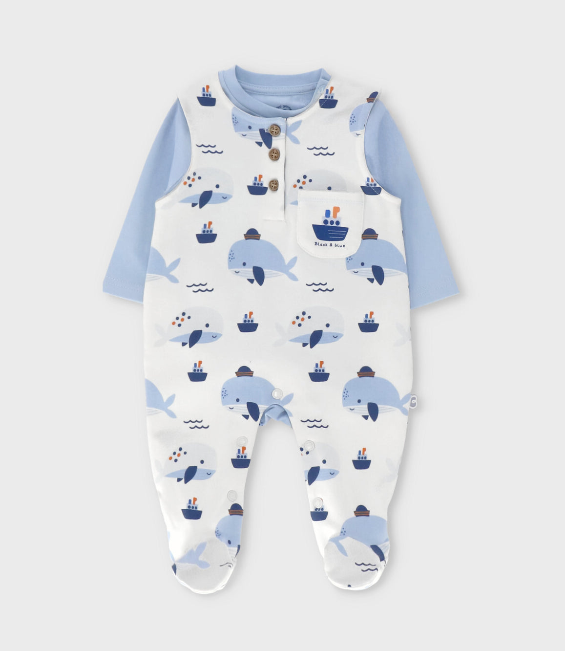 Conjunto recién nacido con body 0 meses / Blanco