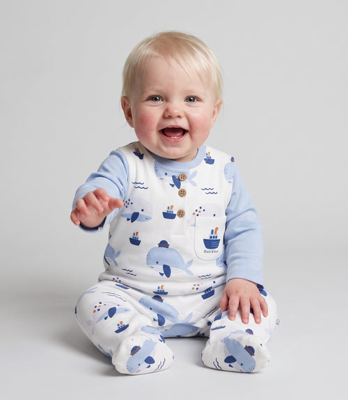 Conjunto recién nacido con body 0 meses / Blanco
