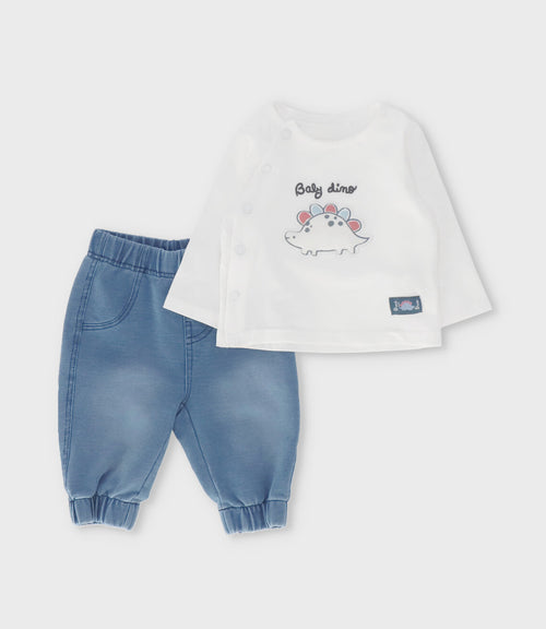 Conjunto recién nacido baby dino 0 meses / Blanco