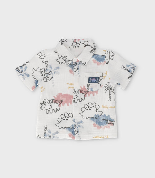 Conjunto recién nacido con camisa 0 meses / Blanco