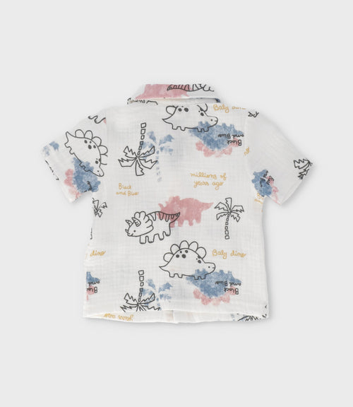 Conjunto recién nacido con camisa 0 meses / Blanco