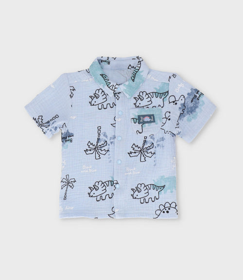 Conjunto recién nacido con camisa 0 meses / Celeste