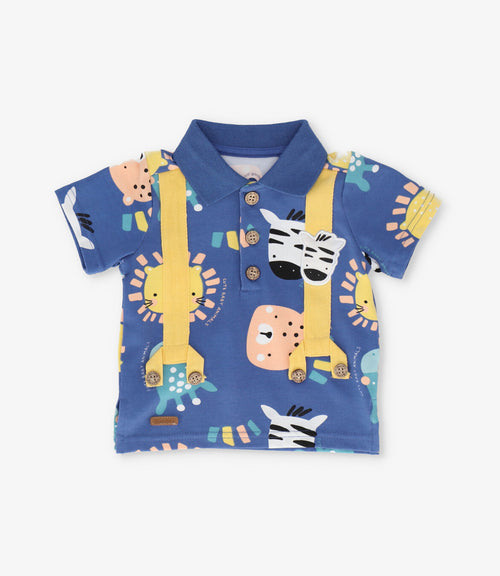 Conjunto recién nacido con animales 0 meses / Azul