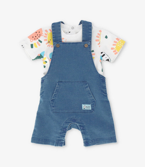 Conjunto recién nacido con jardinera 0 meses / Azul Marino