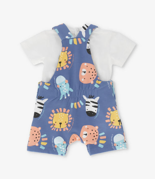 Conjunto recién nacido con jardinera 0 meses / Azul