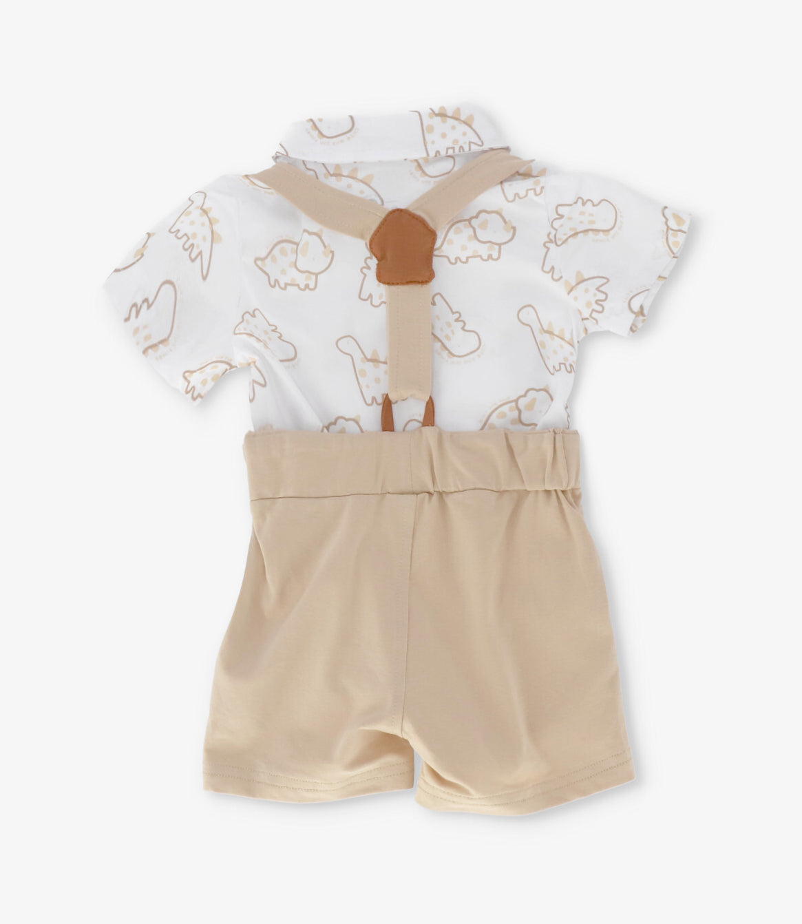 Conjunto recién nacido con dinosaurios 0 meses / Blanco