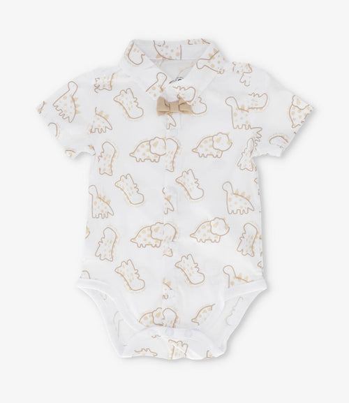 Conjunto recién nacido con dinosaurios 0 meses / Blanco